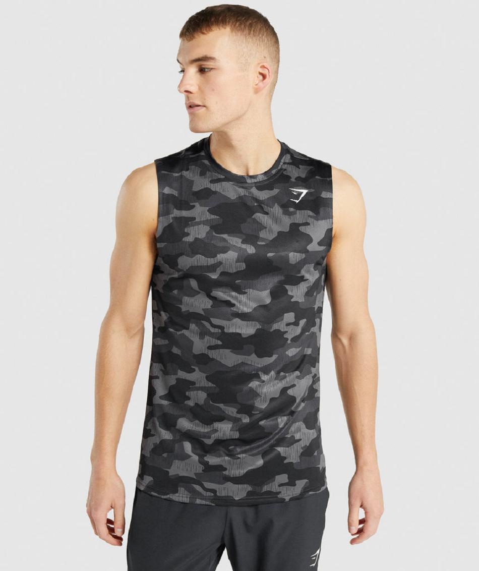 T Shirts Gymshark Arrival Sin Manga Hombre Gris | CO 3462JPQ